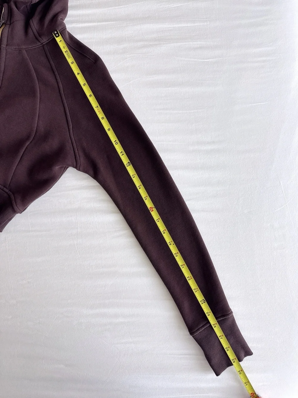 lululemon Scuba Full-Zip Cropped Hoodie Espresso/Gold Size 2 NWOT
